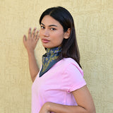 Petit foulard ANTOINETTE Bleu marine