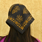 Petit foulard indien fleurs galatie nuit