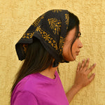 Petit foulard galatie nuit coton byzantine