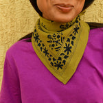 Petit foulard galatie vert et bleu