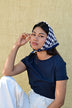 Petit foulard CHECKS Bleu marine