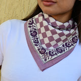 Petit foulard CHECKS Violet