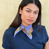 Petit foulard FAUVE Bleu horizon