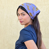 Petit foulard FAUVE Bleu horizon