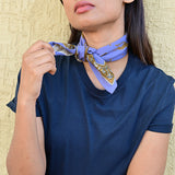 Petit foulard FAUVE Bleu horizon