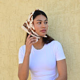 Petit foulard FAUVE Latte