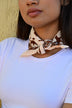 Petit foulard FAUVE Latte
