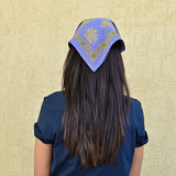 Petit foulard GALATIE Bleu horizon