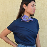 Petit foulard GALATIE Bleu horizon