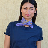 Petit foulard GALATIE Bleu horizon