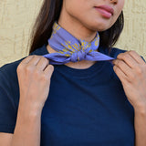 Petit foulard GALATIE Bleu horizon