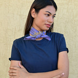 Petit foulard GALATIE Bleu horizon
