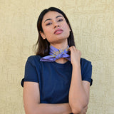 Petit foulard GALATIE Bleu horizon