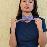 Petit foulard GALATIE Bleu horizon