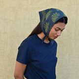 Petit foulard GALATIE Bleu marine
