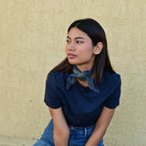 Petit foulard GALATIE Bleu marine