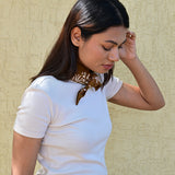 Petit foulard GALATIE Tabac