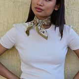 Petit foulard MERCURE Bistre