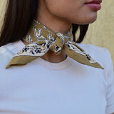 Petit foulard MERCURE Bistre