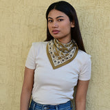 Petit foulard MERCURE Bistre
