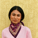 Petit foulard indien couleur betterave