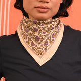 Petit foulard TULIPA Bleu