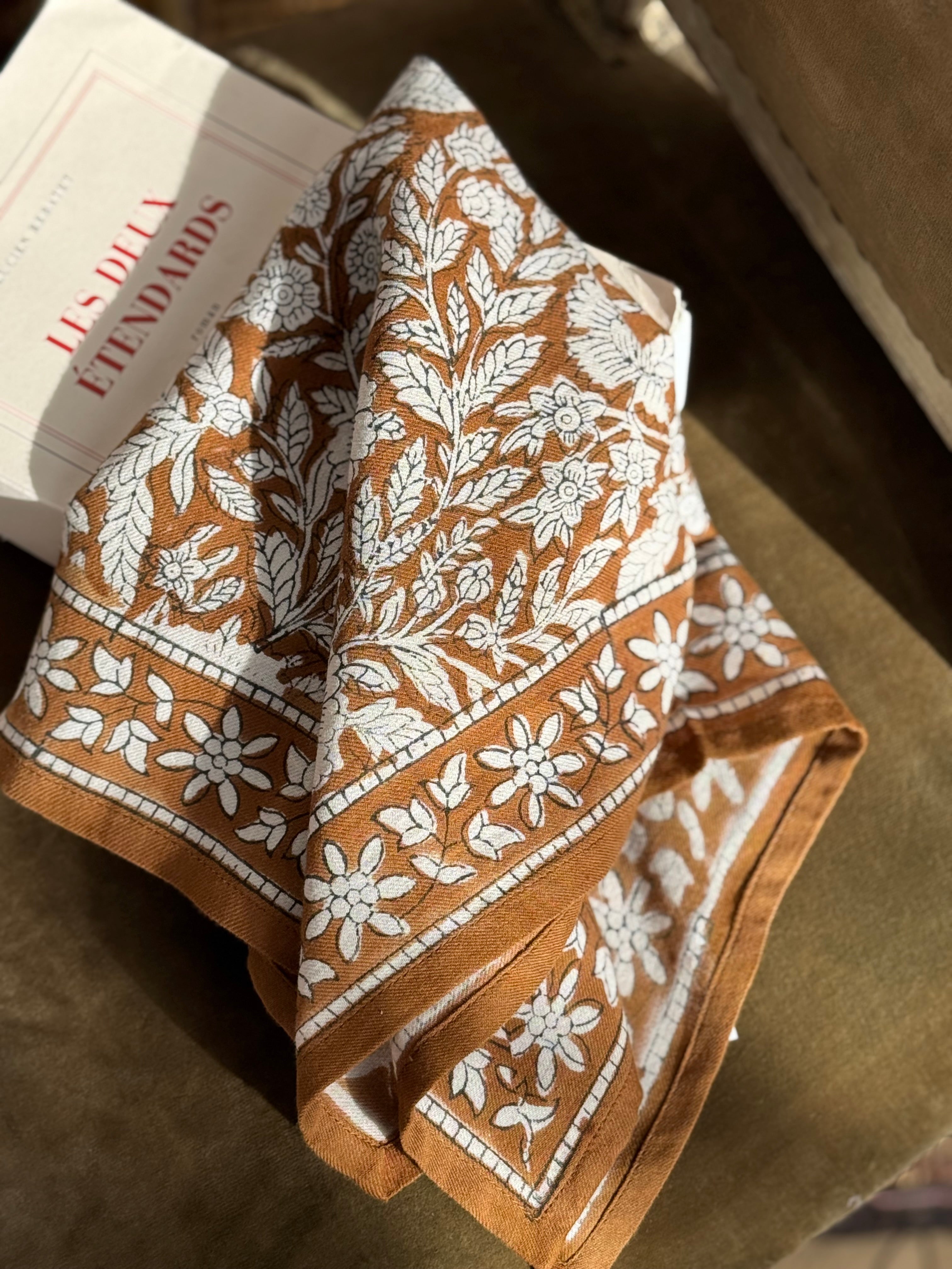 Petit foulard coton fleuri Antioche de Byzantine