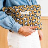 Pochette tablette léopard vert kaki byzantine
