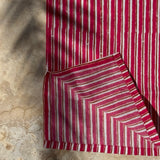 Détail de la poche de la robe Charlotte Fraise à rayures