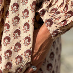 Robe marron glacé fleurs