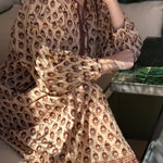 Robe indienne longue marron glacé