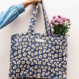 Sac cabas - LÉOPARD Bleu marine
