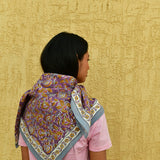Grand foulard TOTILA Prune
