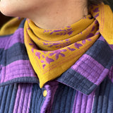Veste matelassée JOSEPH rayée bleu et violet